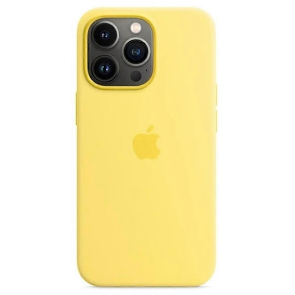 Silikonetui Kompatibelt med iPhone 13 Pro Max - Forbedret Beskyttelse med MagSafe-kompatibilitet - Perfekt Lemon Zest