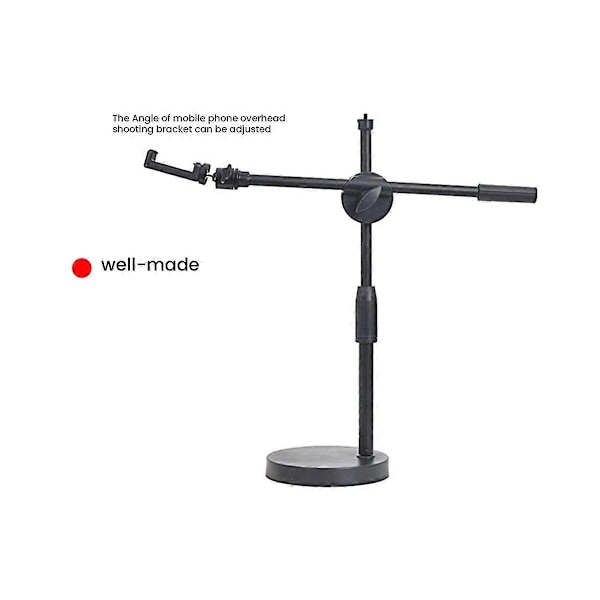 Højt Tripod Bordstativ og Telefonholder med Ring Light - Perfekt