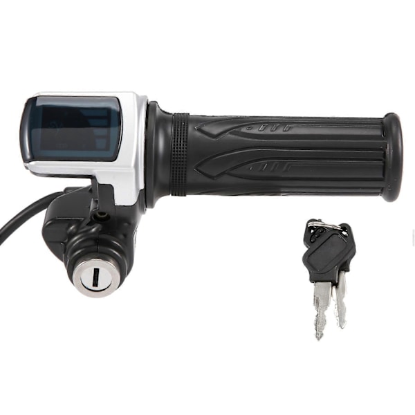 Sykkel Twist Gasshåndtak Kompatibelt med Elektrisk Sykkel Gasshåndtak 36V Gasshåndtak LCD-Skjerm Lås Nøkkel-Perfekt