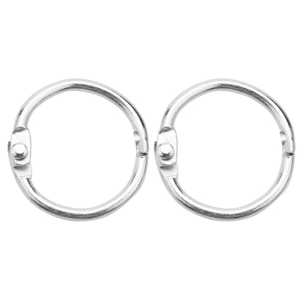 100 stk. 25 mm løse bladbinderinge nøgleringe bogringe binderinge kompatible med scrapbog/album/håndværk - perfekte 25Mm