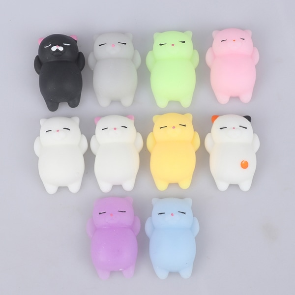 Leksaker Mini Soft Kawaii Rubber Squishes Grå- Perfet Gray 1 pc