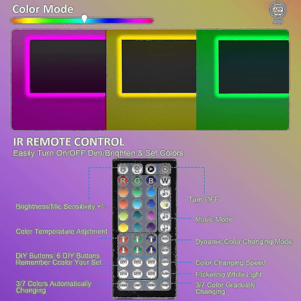 Led Lights Bluetooth Rgb Lights Led Tape Lights-Perfet 20m