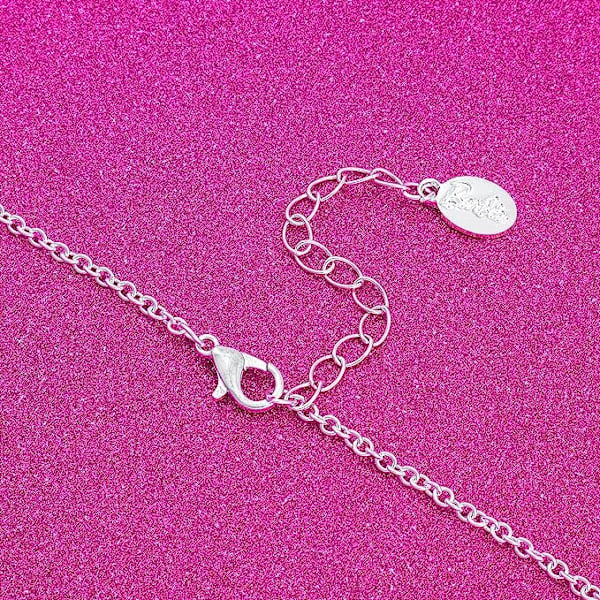 Barbie Crystal Script logotyp halsband-perfet Silver