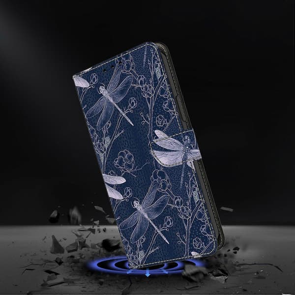 Kompatibel med Pixel 10 Pro XL Plånboksfodral Mönstertryck PU Läder Flip Ställ Telefonskal - Perfet Dragonfly