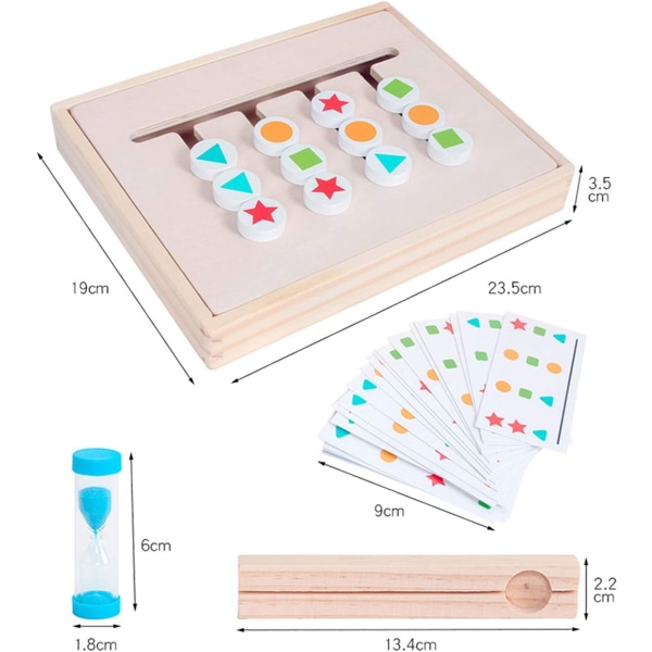 Montessori førskole læringslegetøj Slide Puzzle Board Farve - Perfet