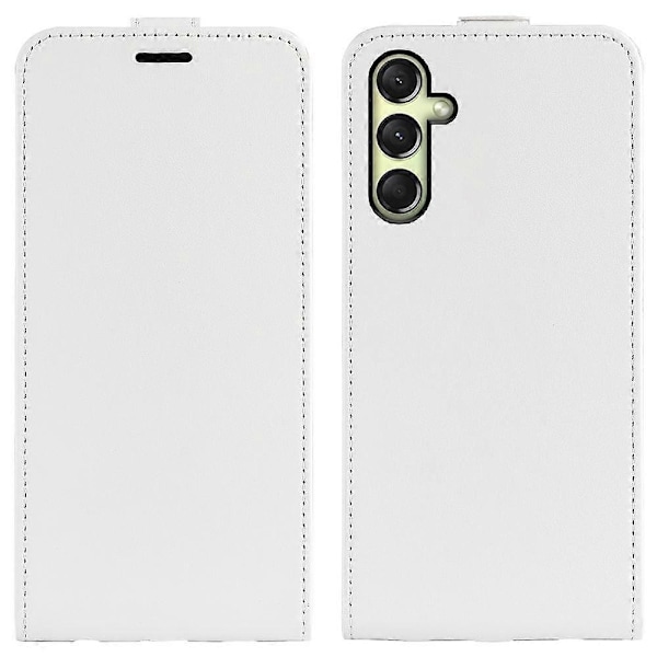Kompatibel med R64 Textur Vertikal Flip Läder Telefonfodral-Perfet White For Samsung Galaxy A16 5G