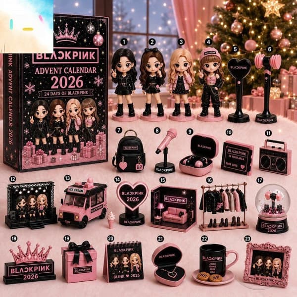 K-POP 2026 Jule-adventskalender, Akryl-nedtællings-blindbox, 24 rum, BTS3 BTS3