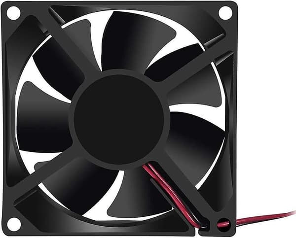 2 stk. 80 mm X 80 mm X 25 mm blæser DC 12 V (8025 børsteløs køleblæser) - Perfekt