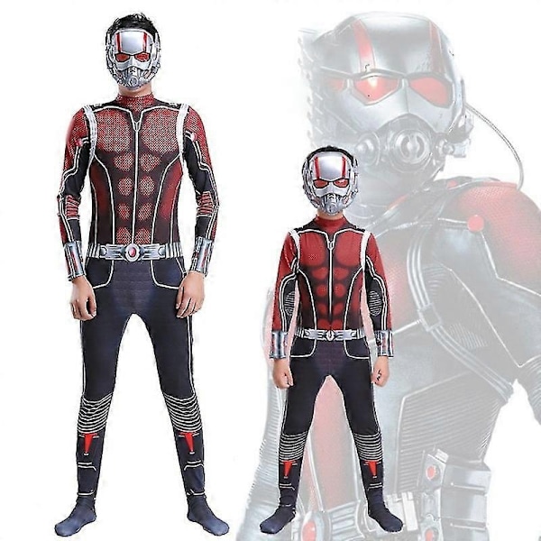 Ant-Man Cosplay Kostym Superhjälte Zentai Bodysuit Dräkt Jumpsuit - Perfekt 130