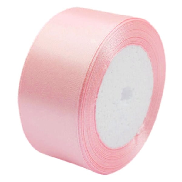 1 rull 40mm 22 meter silke satengbånd til bryllupsfest (rosa) - Perfet