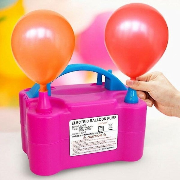 Elektrisk 600w højeffekt to dyser blæsende ballon hurtig pumpe bærbart oppusteligt oppustningsværktøj - Perfet