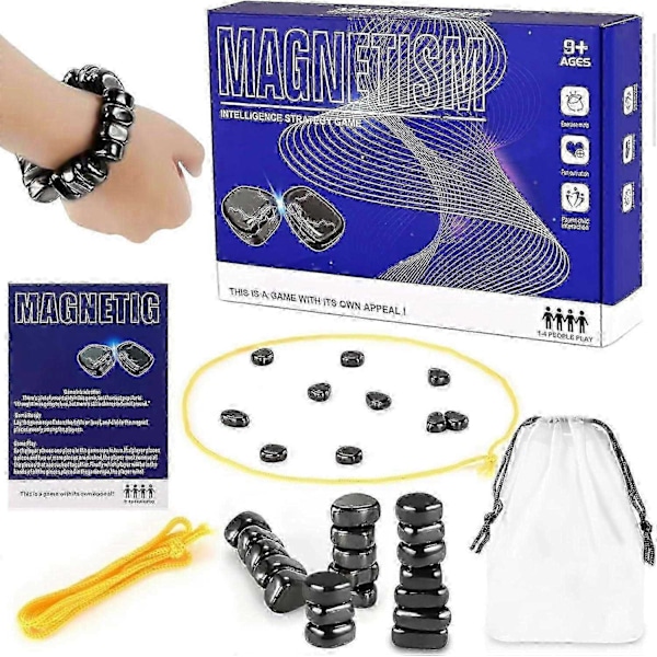 Magnetisk Skakspil med Sten, Magnetspil med Reb, Puslespil Strategispil Kvinder-Perfekt