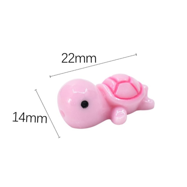 10 stk Mini Turtle Miniatyrfigurer Dukkehus Bonsai Garden - Perfet pink