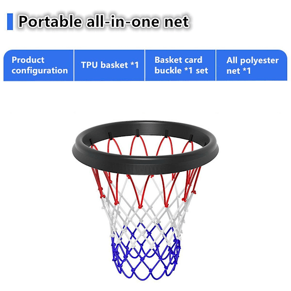 Bærbar basketballnettramme innendørs utendørs flyttbar profesjonell basketballnett basketball sportstilbehør-A-Perfet