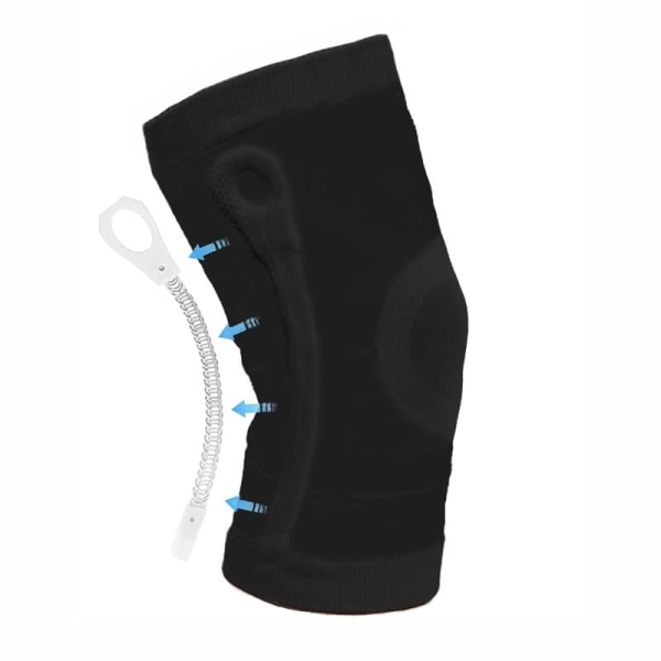 Stabiliserende knæstøtte knæbeskyttelse - Perfet black XL