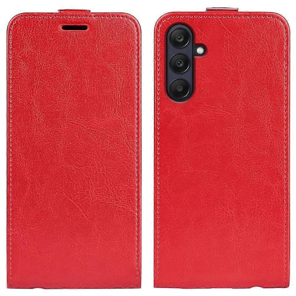 Kompatibel med R64 Textur Vertikal Flip Läder Telefonfodral-Perfet Red For Samsung Galaxy A26 5G