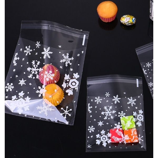 200 kpl Snowflake itseliimautuva itsesulkeutuva pussi Snowflake Cr - Perfet