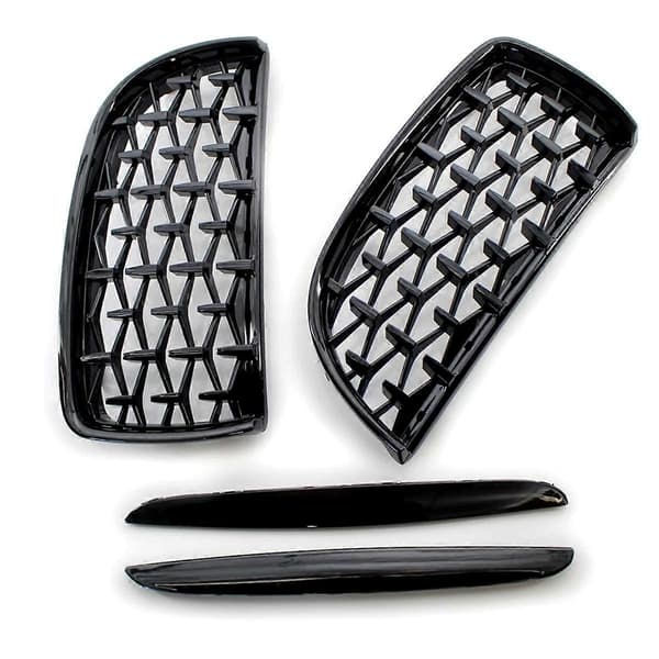 Front Grill Nyrer Kompatibel med 3 Serie E90 E91 2005-2008 51137120008 51137120007 Grill-Perfet