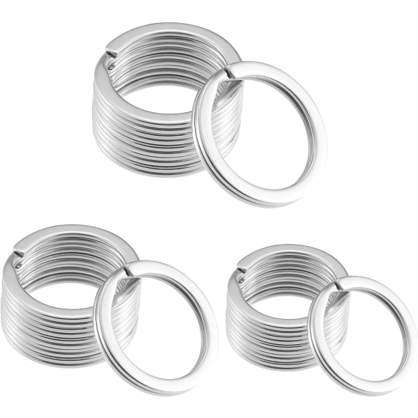 60 stainless steel key rings, round key rings, split rings - Perfet