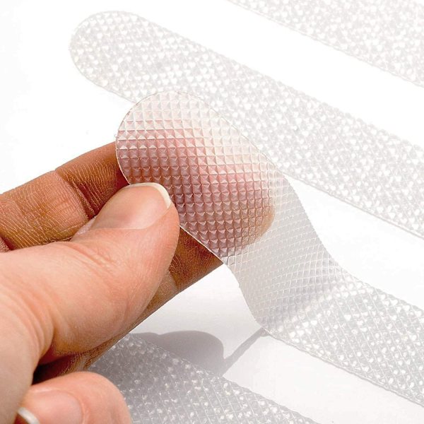 36 bitar Anti-slip Strip Stickers, Anti-slip Grip Säkerhetstejp för badkar dusch (20mm*200mm) - Perfet transparent