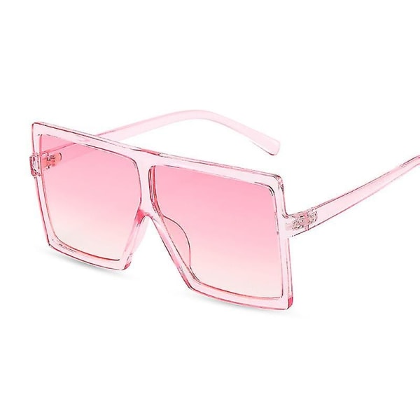 överdimensionerade Solglasögon Kvinnor Svart Mode Fyrkantiga Solglasögon Stora Bågar Kvinnliga Vintage Retro Glasögon Unisex - Perfet