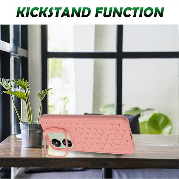 Honeycomb TPU-telefondeksel Kompatibelt med Xiaomi Redmi 13C-Perfet Pink