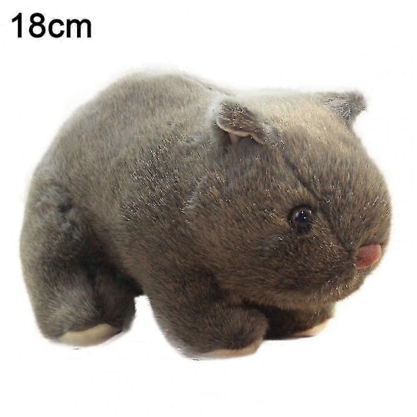 Praktisk bomulls plysch fylld vombatleksak Fotografi Rekvisita Fylld vombatleksak Härligt utseende för vardagsrum Fk-Perfet Brown 18cm
