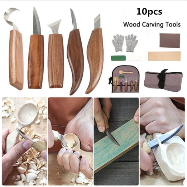 Træudskæringsværktøj manuelt træbearbejdning udskæringsknive skrot træ - Perfet 7pcs