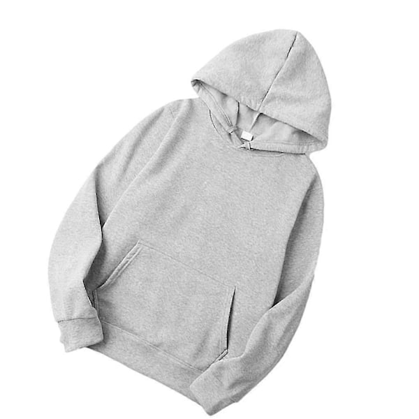 Unisex Bomuldstrøje med Snørehætte - Perfekt Light Grey M