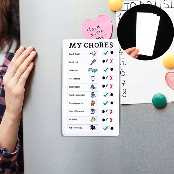 10 st Memo Paper Board sysslor Återanvändbara checklista för dagliga - Perfet