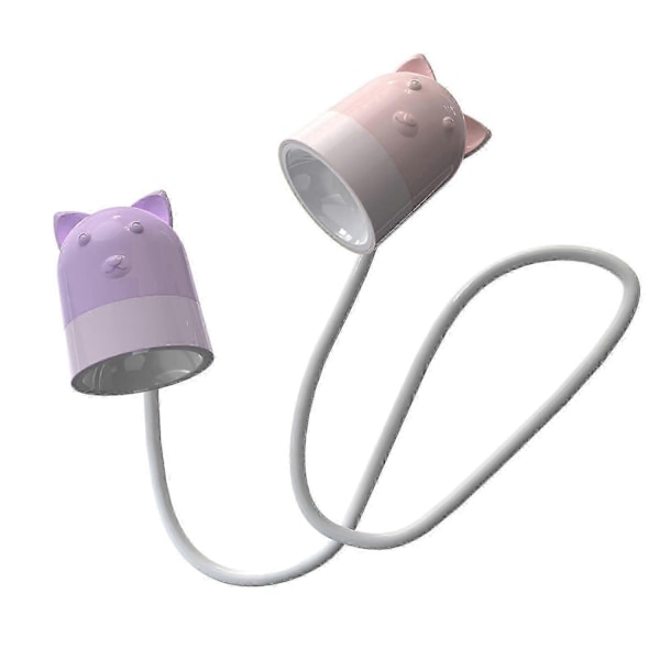 Leselys for barn, søte boklamper for lesing i sengen, LED-nakke leselys bøyelig hodegavllys - Perfekt cat