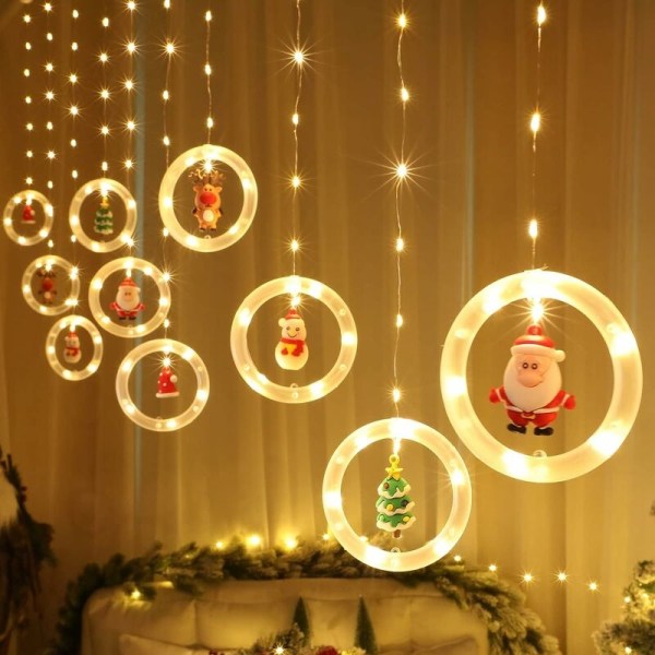 Julestrenglys, 9,8 fot 120 LED-nissestrenglys, vanntette kobberglimtlys, USB-drevet hengende julepynt - HARRY