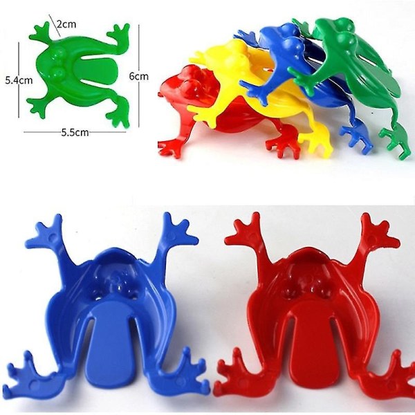 10 st Jumping Frog Bounce Fidget Toys För Barn Nyhet Diverse Stressrelief Leksaker För Barn Födelsedagspresent Party Favor