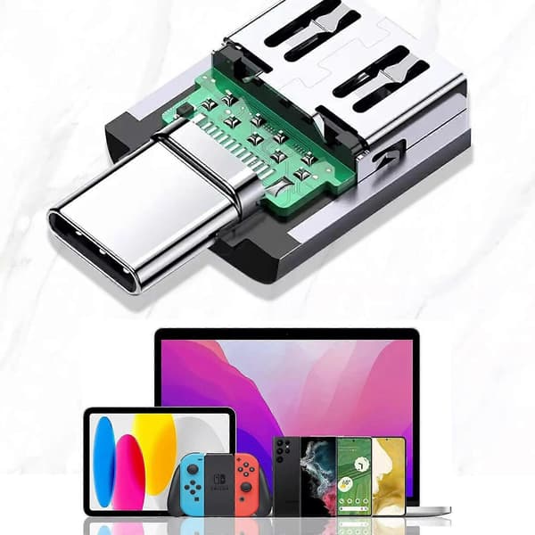 LED USB-C 3.1 Stik til USBA Hun Adapter Konverter OTG Type C Android Mobiltelefon-Perfekt Black 1pcs