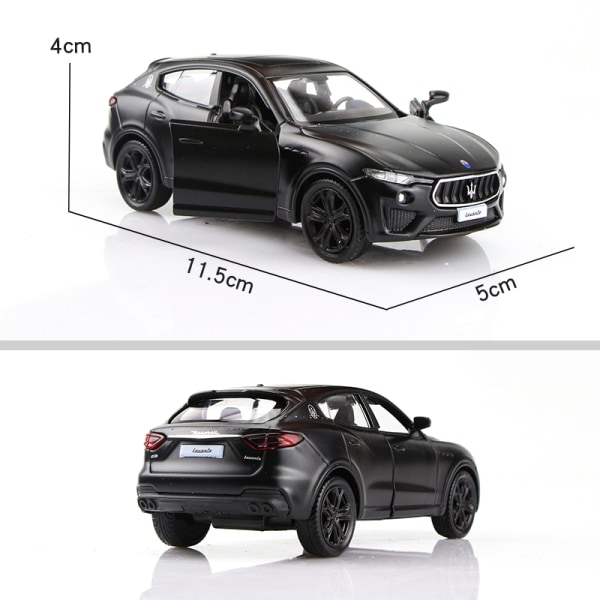 sportbilskollektion modellpresenter för barn matt svart färg serie RMZ city 1/36 legering pressgjuten leksaksfordon TOYOTA - Perfet Maserati Levante