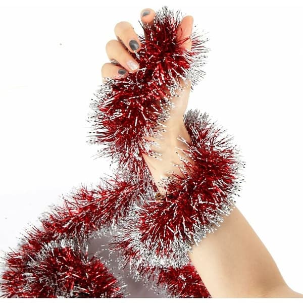 Punainen glitteriseppele, 5 kpl, metallinen glitteriseppele, joulukuusiseppele