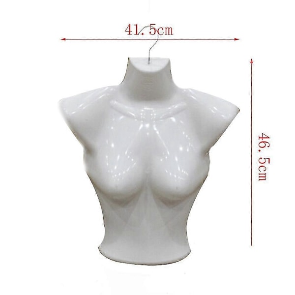 Halv Plastikkropp Kvinnlig Skyltdocka Torso Underkläder Kläder Form Display Rack snabb-Perfekt