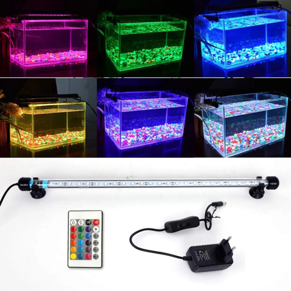 LED akvariebelysning, vattentät LED (28cm, RGB)