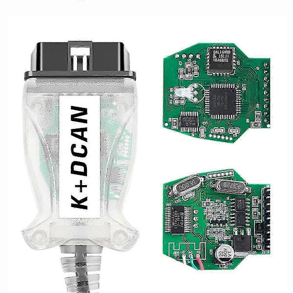 K+DCAN Chip Kompatibel med OBD2 Auto Bil Diagnostiske værktøjer Scanner Switch USB Interface Kabel K + DCAN Kompatibel med-Perfet