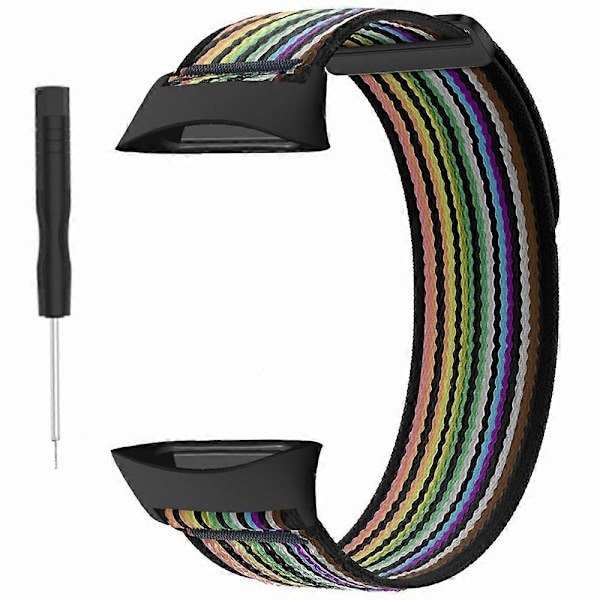 Passer til Polar Vantage urrem nylon loop justerbar håndledsrem - Perfekt Black Rainbow