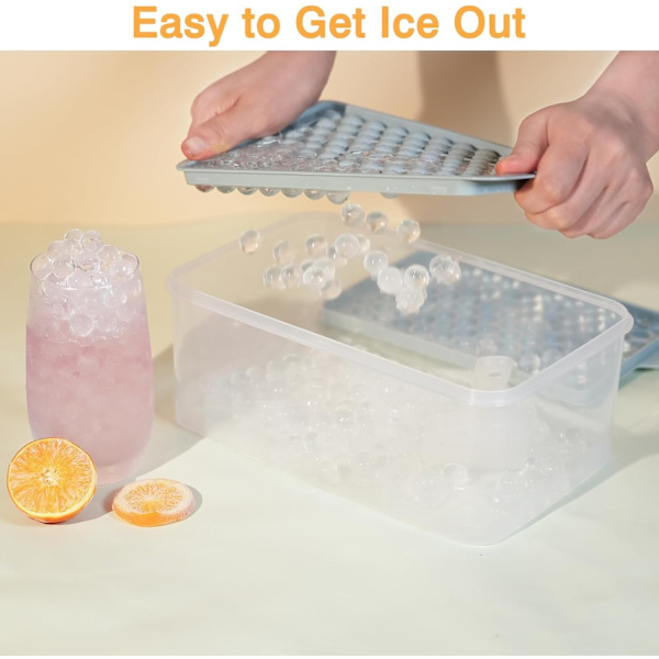 Mini iskubbrickor till frys - 4-pack små iskubbrickor med lock 104 x 4 isbrickor BPA-fri för kylning av drycker Kaffe Cocktail Pink-Perfet pink