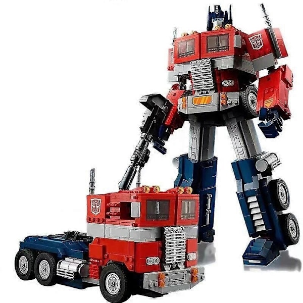 1508 Deler Robotbil leker Optimus Prime Byggeklosser 10302 Lastebil Transformert Autobot Deformasjon Filmer Gave til Barn-Perfekt