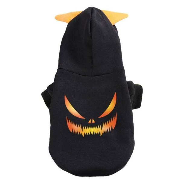 Halloween kæledyrstøj Hvalpe Hund Kat Fancy Kostume Græskar - Perfet Black XL