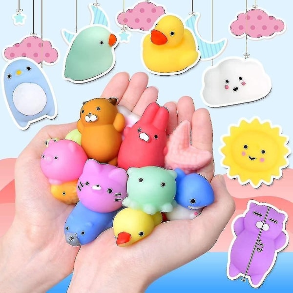 Squishy Toy Søt dyr Antistress Ball Squeeze Mochi Rising Toys Abreact Myk Sticky Squishy Stress Relief Leker Gaver - Perfet 24 PCS