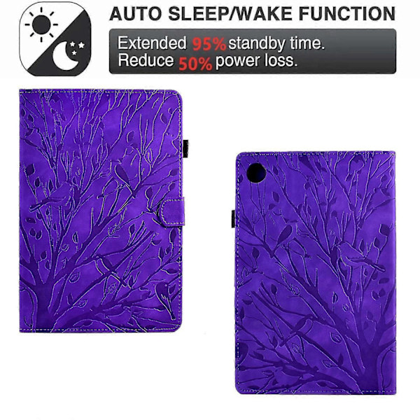 PurpleTree Smart Läderfodral för Galaxy Tab A9