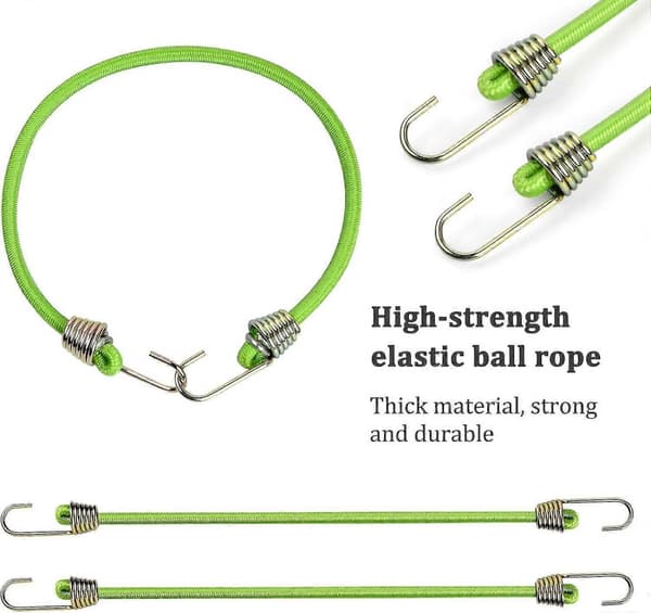 8 st 25 cm elastiska spännare med krokar Små elastiska snören med krokar Mini universella elastiska spännare