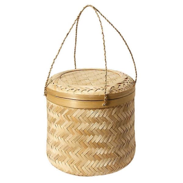 Inhemsk Vävd Hållare Bambuskorg Bambu 20x20cm Dammtät 1-pack