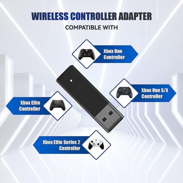 Trådlös adapter för Xbox One X S för Xbox Series Elite Controller Original IC Chip Trådlös USB-adapter för Windows 10 8 7