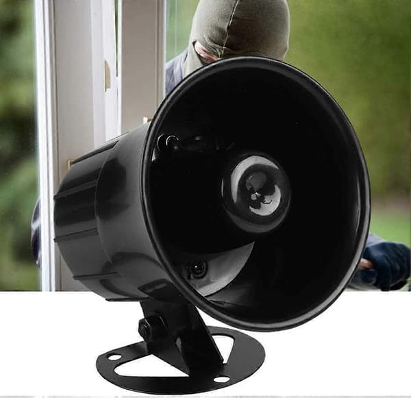 Larmsystem Inomhus Horn Siren för DC 12V Hemsäkerhetsskyddssystem Brandsäker 110dB 110dB