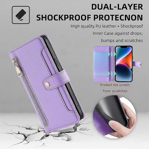 PurpleZipper Plånboksfodral för Galaxy S22 5G